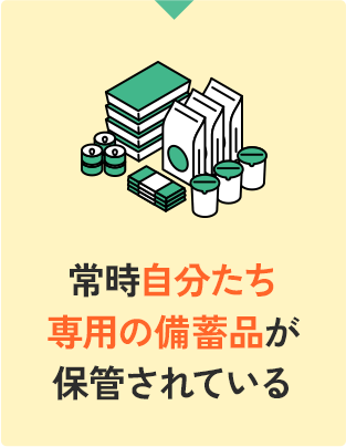 常時自分たち専用の備蓄品が保管されている